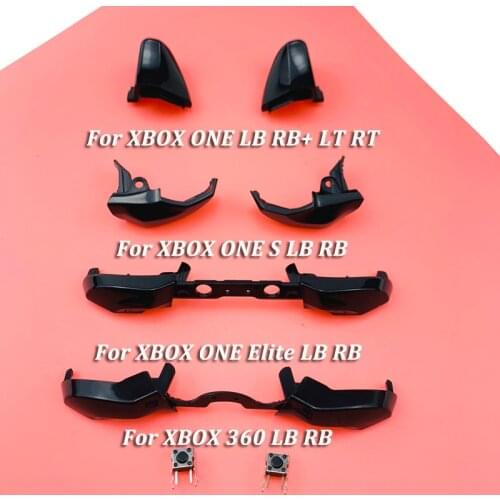 10PCS-50PCS Factory Price For Xbox One/Elite Controller LB LT RB RT Upper Bottom Trigger Button Replacement Repair Parts Black
