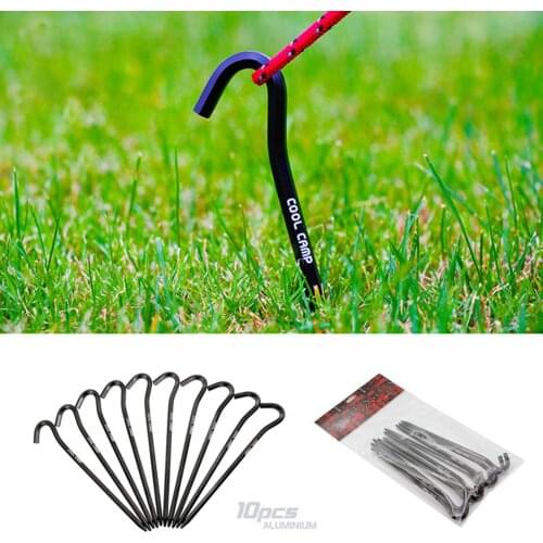 10x Aluminum Alloy Tent Stakes Outdoor Camping Garden Fence Ground Pegs