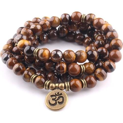 108Bead Bracelet Lotus Buddha Pendant Bracelet Fashion Buddhism Yoga Jewelry For Men And Woman