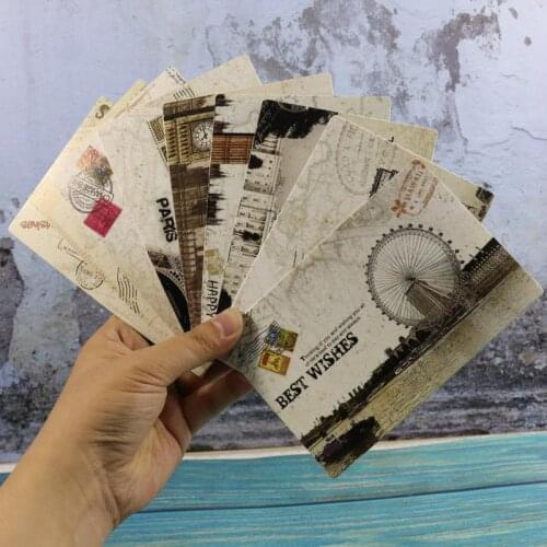 18sheets Vintage Eiffel Tower Painting Postcard Europe Postcards/Greeting Card/wish Card/Fashion Gift 9 design mix