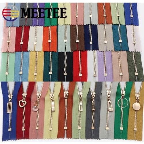 2pcs 15//20/25/30/40cm 3# Metal Zipper for Sewing Closed End Gold Tooth Zips Lock DIY Bag Clothing Accessories