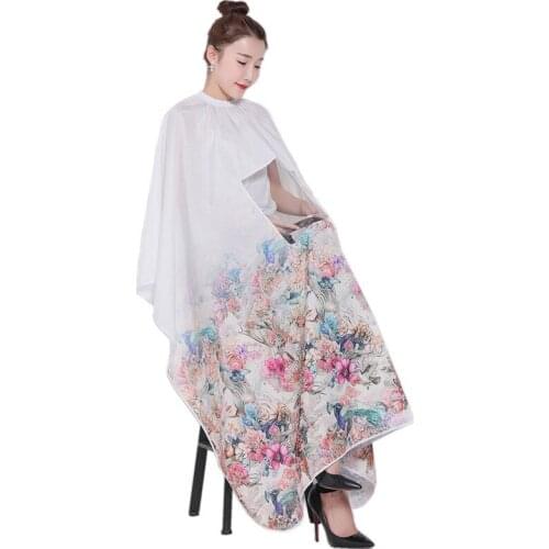 4 Colors To Choose, Big Size Hair Wrap,flower Pattern Hairdressing Cape for Adult, Hair Cutting Cape for Professional Salon Cape