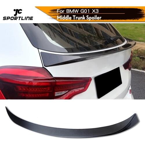 ABS Glossy Black Carbon Look Rear Roof Spoiler Boot Lip Wing For BMW X3 G01 2018 - 2020