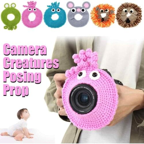 Photography Accessories Props hand knitted Camera Lens Decorative Ring Pendant for Baby Pet Photo Guide Doll Toy Camera Buddy