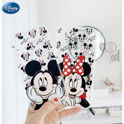 DISNEY 2021 Minnie Silicone Case for IPhone 11 Pro Xs Max iPhone SE 2020 7 8 Plus Official Liquid Silicon 360 Full Cover zz0609
