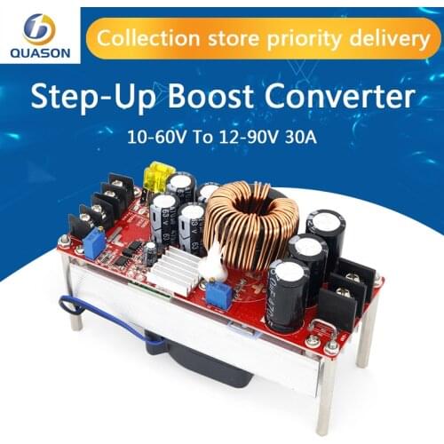 1500W Dc-Dc Step-Up Boost Converter 10-60V To 12-90V 30A Constant Current Power Supply Module Led Driver Voltage Power Converter