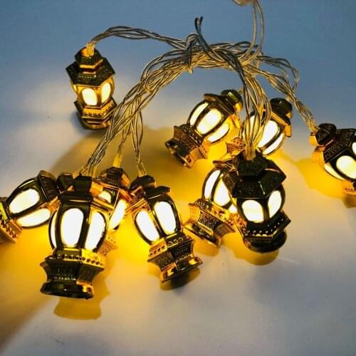 1.65m 10 Lights Stereo palace lamp LED Eid Mubarak Decorative String Lights Ramadan Kareem Decoration Accessories Muslim