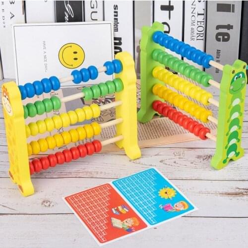 Kid Cartoon Giraffe Caterpillar Wooden Beads Abacus Count Frame Math Learning Toy Toddler Early Education Cognition Toys
