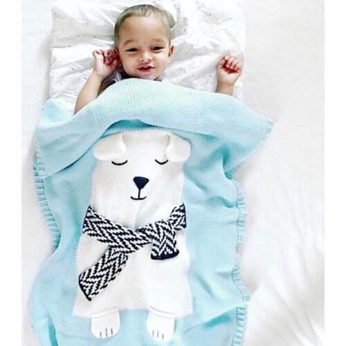 Baby Blanket For Newborn Linens Baby Bedding Bear Swaddle Warm Wool Muslin Swaddle Kids Bath Towel Handmade Blankets одеяло