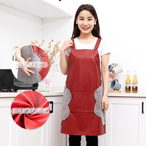 Apron women waterproof simple Japanese waistband household work clothes fashion kitchen Korean oil-proof adult overalls