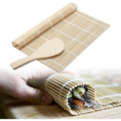 Sushi Tool 24x24CM Bamboo Rolling Mat DIY Rice Roller Chicken Roll Hand Maker Kitchen Japanese Sushi Maker Tools