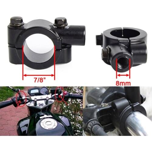 7/8" Motorcycle Handle Bar Mirror Mount Holder Rearview Handlebar Mirror Clamp For KTM Suzuki Honda For Kawasaki BMW Yamaha ATV