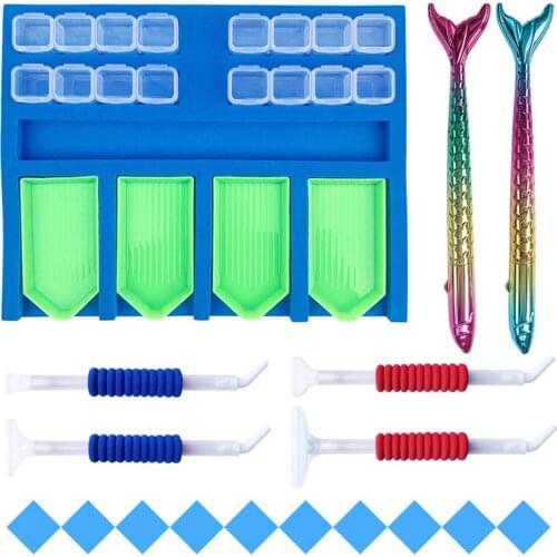 HUACAN DIY Diamond Embroidery Tool Set Diamond Painting Storage Mosaic Accessories Point Drill Pen