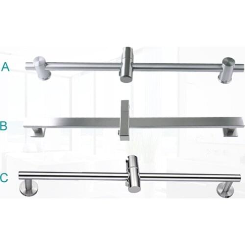 Shower Column Sliding Bar Stainless Steel Movable Adjustable Wall Mounted with Bracket Holder Shower Bar