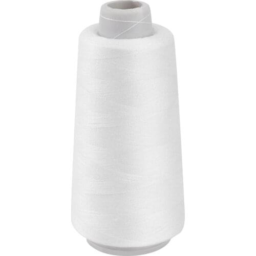 Unbleached 3000 Yards Cotton Sewing Thread for Sewing Machine (White)