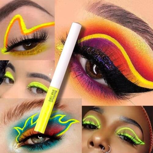 New Liquid Eyeliner Fluorescent Shimmer Waterproof Sweat-proof And Quick-drying Lasting Rainbow Eyeliner Makeup For Women