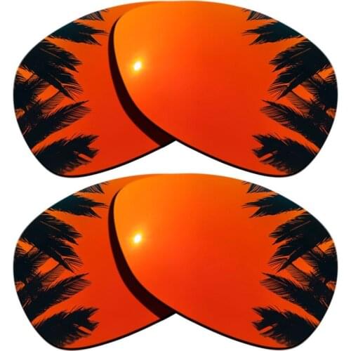 Orange Red+Orange Red Mirrored Coating) 2-Pairs Polarized Replacement Lenses for Crosshair 2012 100% UVA & UVB Protection