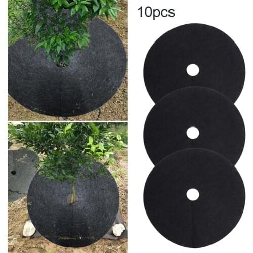 10Pcs Garden Biodegradable Non-Woven Fabric Weeding Cloth Block Barrier Mulch good weeding can effectively save your time energy