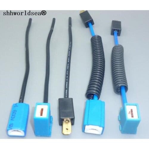 Shhworldsea 2pcs H1 H3 Car Headlights Ceramic female male Socket High Temperature Resistance Socket Plug Fire Retardant