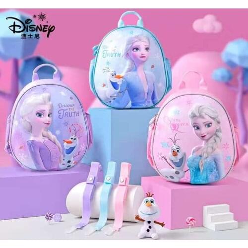 Disney Frozen School Bags for Girls Elsa Anna kindergarten backpack suitable Girls 2-6 years super light water proof mochilar