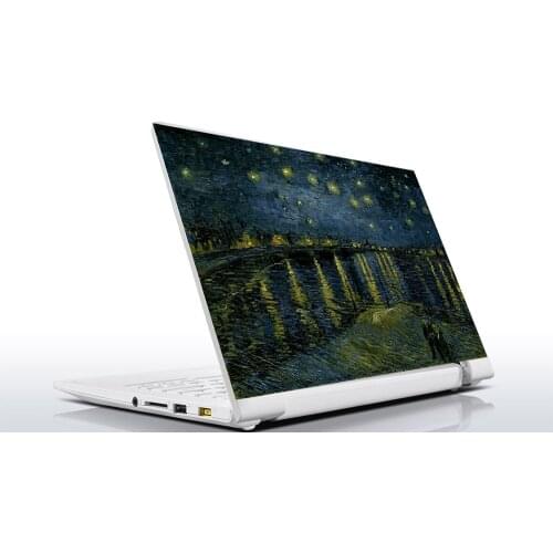 Sticker Master Starry Night Over The Rhone Universal Sticker Laptop Vinyl Sticker Skin Cover For 10 12 13 14 15.4 15.6 16 17 19 "Inc Notebook decal for Macbook,asus,Acer,Hp,Lenovo,Huawei,Dell,Msi,Apple,Toshiba,Compaq