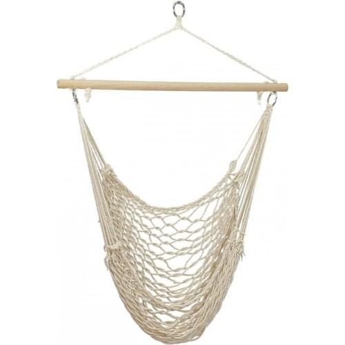 Hammock Chair Garden Hang Lazy Chair Swinging Indoor Outdoor Furniture 150kg Hanging Rope Chair Swing Chair Seat Travel Camping