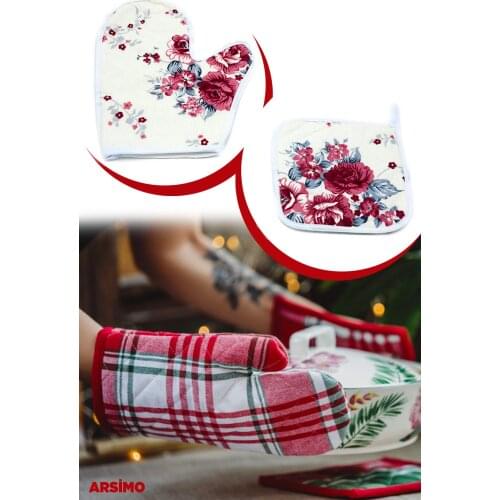 Heat Resistant Oven Glove And Keep Set