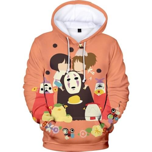 Anime Spirited Away 3D Printed Oversized Women/Men Hoodies Sweatshirts Studio Ghibli Miyazaki Hayao Polluver Funny Hooded Jacket