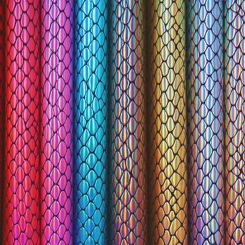 10 yards*137cm New Laser Snake Pattern Leather Fabric metallic Symphony PU Artificial Synthetic Leather holographic Material