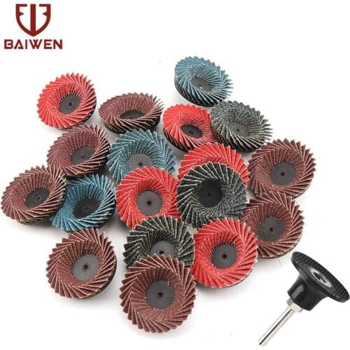 2 Inch Quick Change Roloc Easy Flap Discs Angle Grinder Sanding Wheel for Metal Rust Removal Abrasive Tools + 1pc 1/4inch Holder