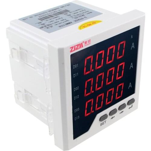 2018 Hot Selling AC/DC 85-265V Three-phase Ammeter Intelligent Digital Display Ampere Meter 80X80mm Free Shipping 12003230