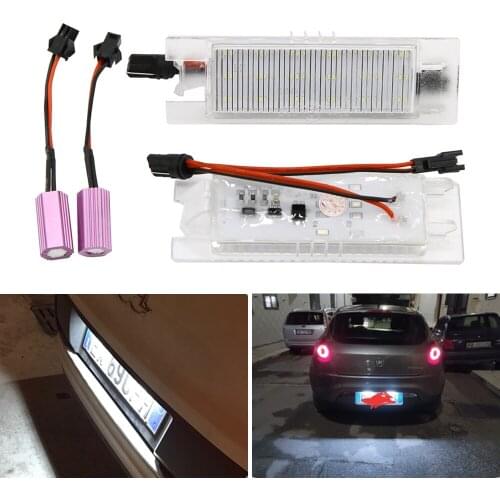 AUXITO For FIAT Grande Punto Van Seicento 187 Multipla 186 Opel Alfa Romeo 147 156 159 Led License Plate Lights Canbus No Error