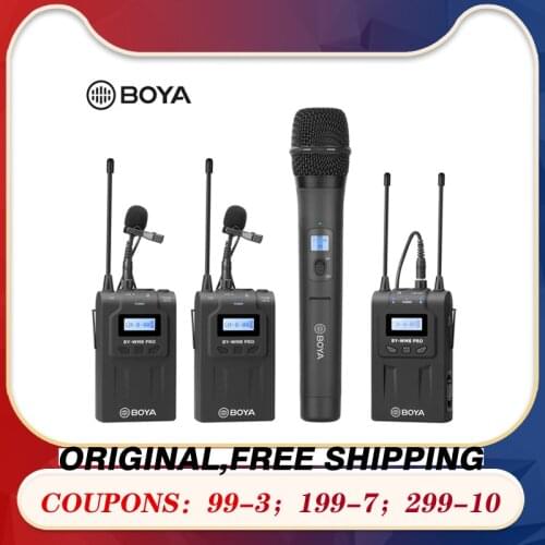 BOYA BY-WHM8 Pro Wireless Handheld Mic WM8 Pro UHF Unidirectional Dynamic Mic Transmitter for Stage Film ENG Receiver microfono