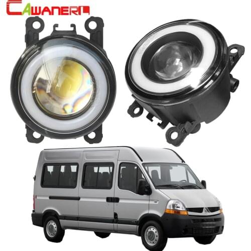 Cawanerl For Renault Master II 1998-2010 Car Front Bumper Fog Light 3000LM LED COB Angel Eye Daytime Running Lamp H11 12V