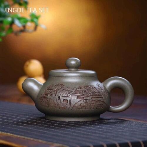 Yixing Tea Pot Handmade Purple Clay Teapot Travel Portable Home Teaware Chinese Tea Ceremony Customized Drinkware 250ml