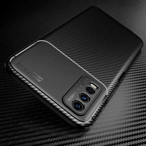 Case For Vivo Y20 Luxury Carbon Fiber Shockproof Soft TPU Armor Case For Vivo Y20i