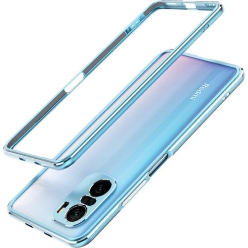 For Fundas Xiaomi Poco F3 case Luxury Deluxe Ultra Thin aluminum Bumper for Xiaomi POCO F3 + 2 Film (1 Front +1 Rear)