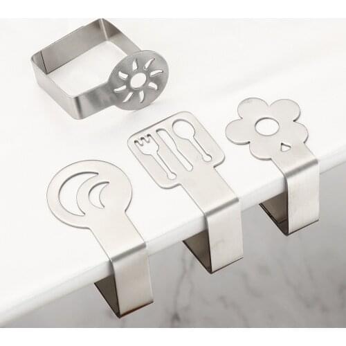 Tablecloth Clips Stainless Steel Wedding Stable Clamp Holder Table Cover Fixed Windproof Clip Desktop Kitchen Decor Durable