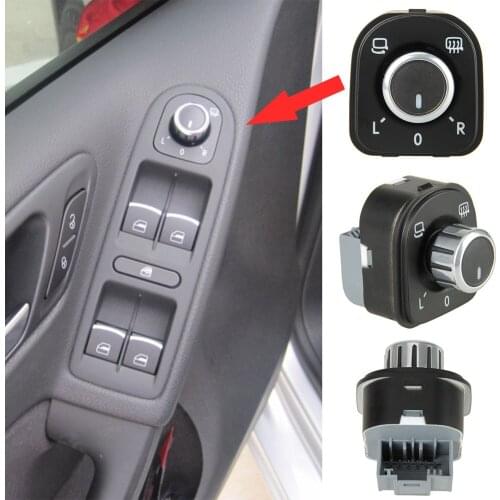 Electric Control Side Mirror Adjust Switch Chrome Knob fit forJetta MK5 Golf MK5 MK6 Rabbit Eos Passat B6 3C Tiguan 5ND 959 565