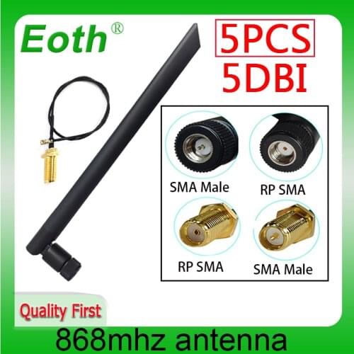 868MHz Antenna 915MHz lora 5dbi SMA Male Connector waterproof Lorawan 5pcs GSM 915 MHz 868 MHz antena outdoor signal repeater