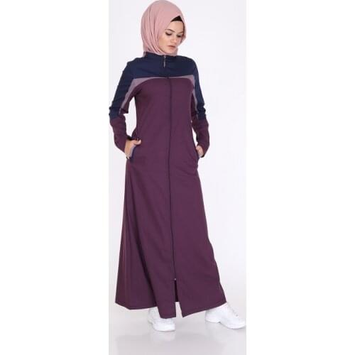 Islamic Summer Long from Turkey Dress by High Quality Cotton Fabric Openable in Front with Zipper Turkish Clothing