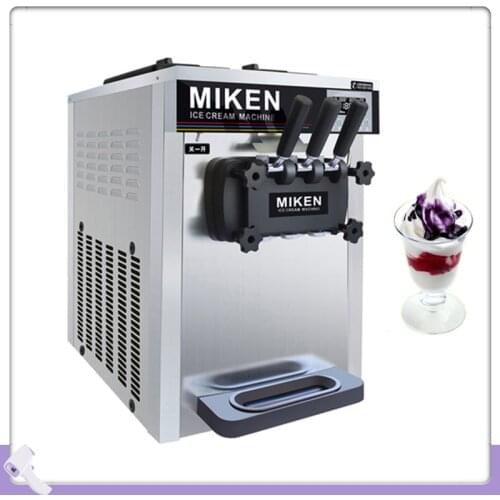 Commercial Soft Ice Cream Machine Desktop 3 Flavors Ice Cream Makers High Power Ice Cream Machine 1600W