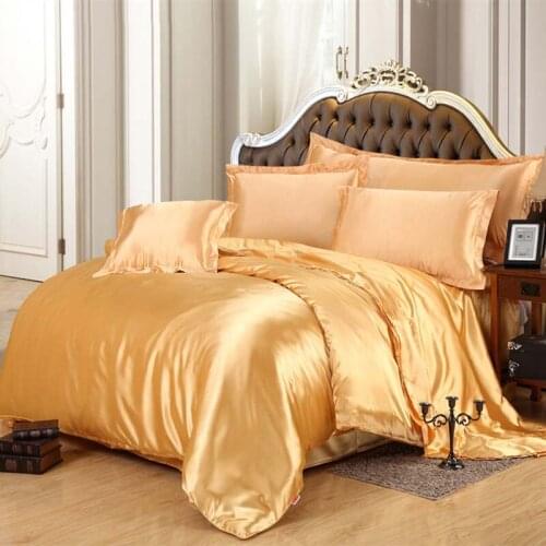 New arrival silk bedding sets bed linen bedclothes bed sheet duvet cover printed pillow black Queen King size customized size