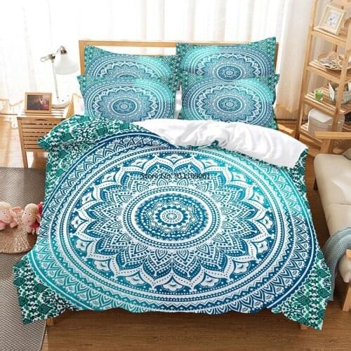 Bohemia Circular Pattern Bedding Set Duvet Cover Set 3d Bedding Digital Printing Bed Linen Queen Size Bedding Set Fashion Design