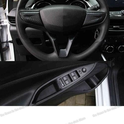 Lsrtw2017 Carbon Fiber Car Interior Accessories Film Gear Window Steering Wheel Sticker for Chevrolet Cavalier Onix 2020 2021
