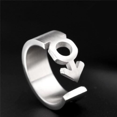 MOREDEAR 8mm Titanium Ring For Men Style Finger Gender Symbol Couple Ring