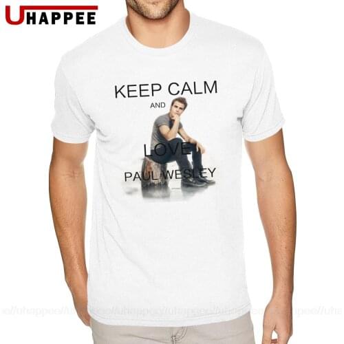 Cheap Paul Wesley The Vampire Diaries T-Shirt Men Top Quality Short Sleeve 100 Cotton O-neck Tees