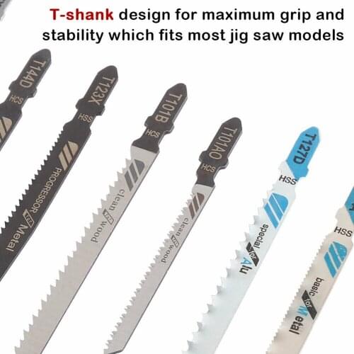 25PCS Jig Saw Jigsaw Blades Set Metal Wood Assorted Blades T-Shank For Bosch Power Tool Electric Saw Jig Saw Blade Set