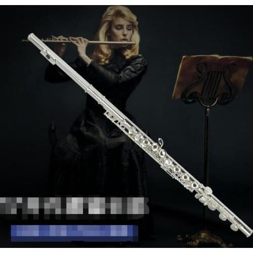 17-hole E-key nickel-plated silver hole dual-use C-tone flute playing flute test flute flute