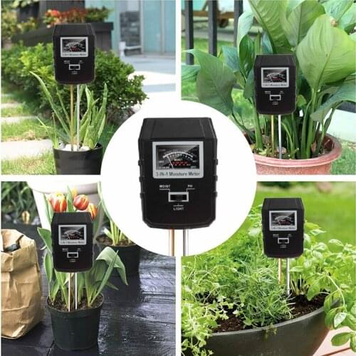 New Arrivals 3 In 1 Soil Moisture Meter Sunlight And Soil PH Tester Acidity Acid Testing Garden Flower Soil Moisture Sensor